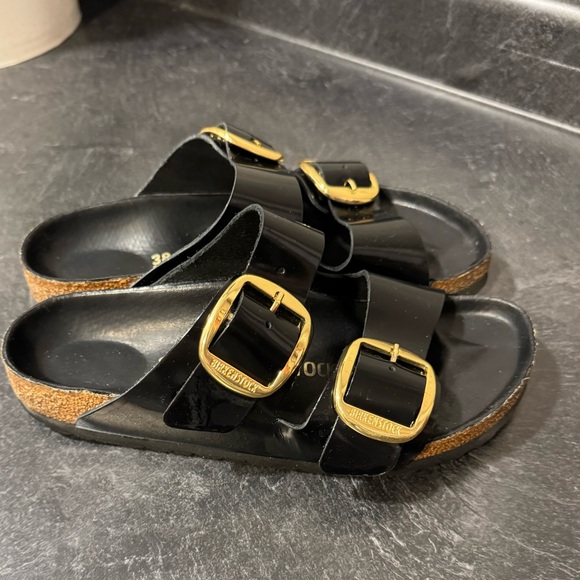 Women's Arizona Big Buckle High Shine Slide Sandals size 38 - Picture 2 of 7